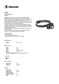 Thumbnail of document Data Sheet - 2690 HeadsUp Lite™